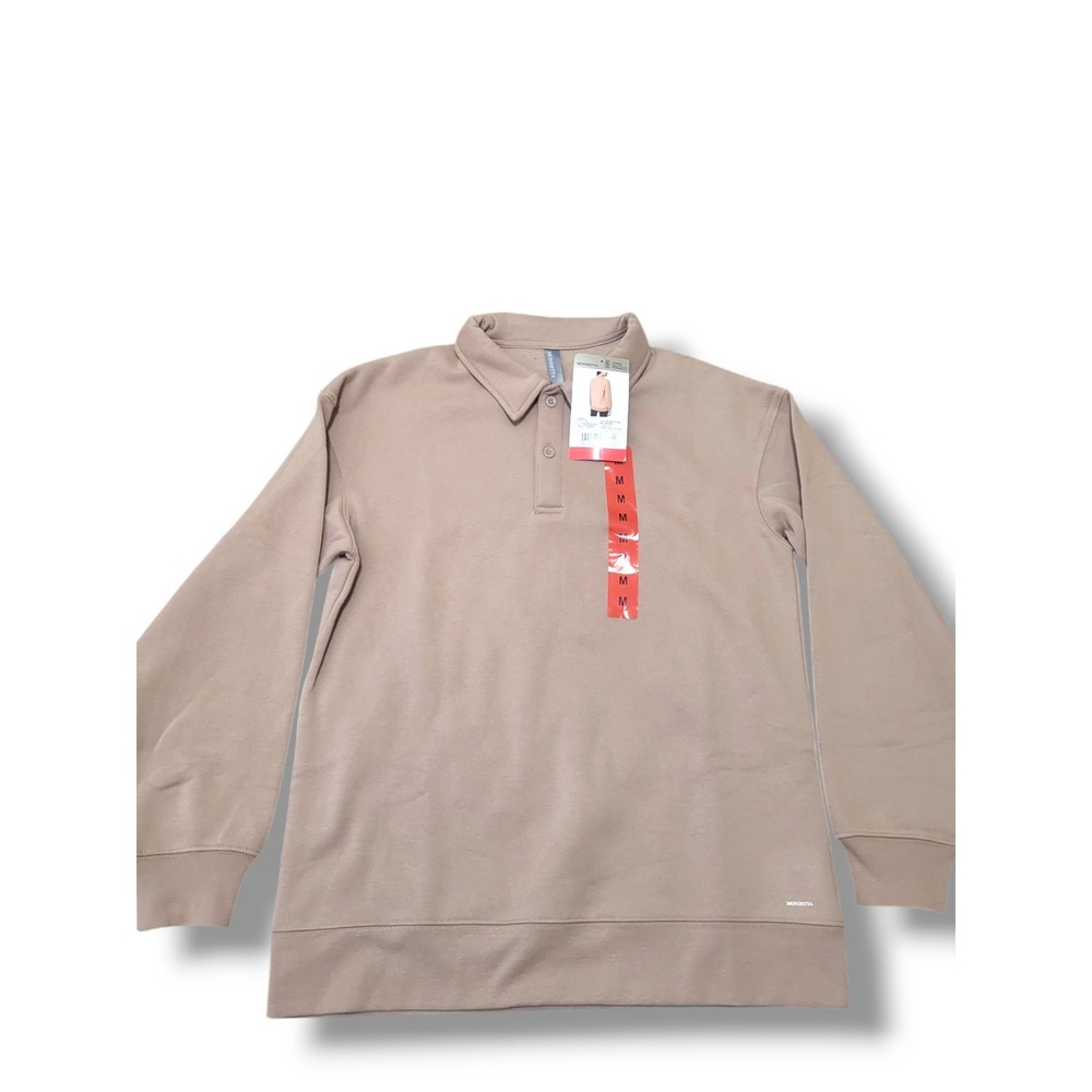 MONDETTA Long Sleeve Polo Shirt Medium Casual Pullover Athletic Wear